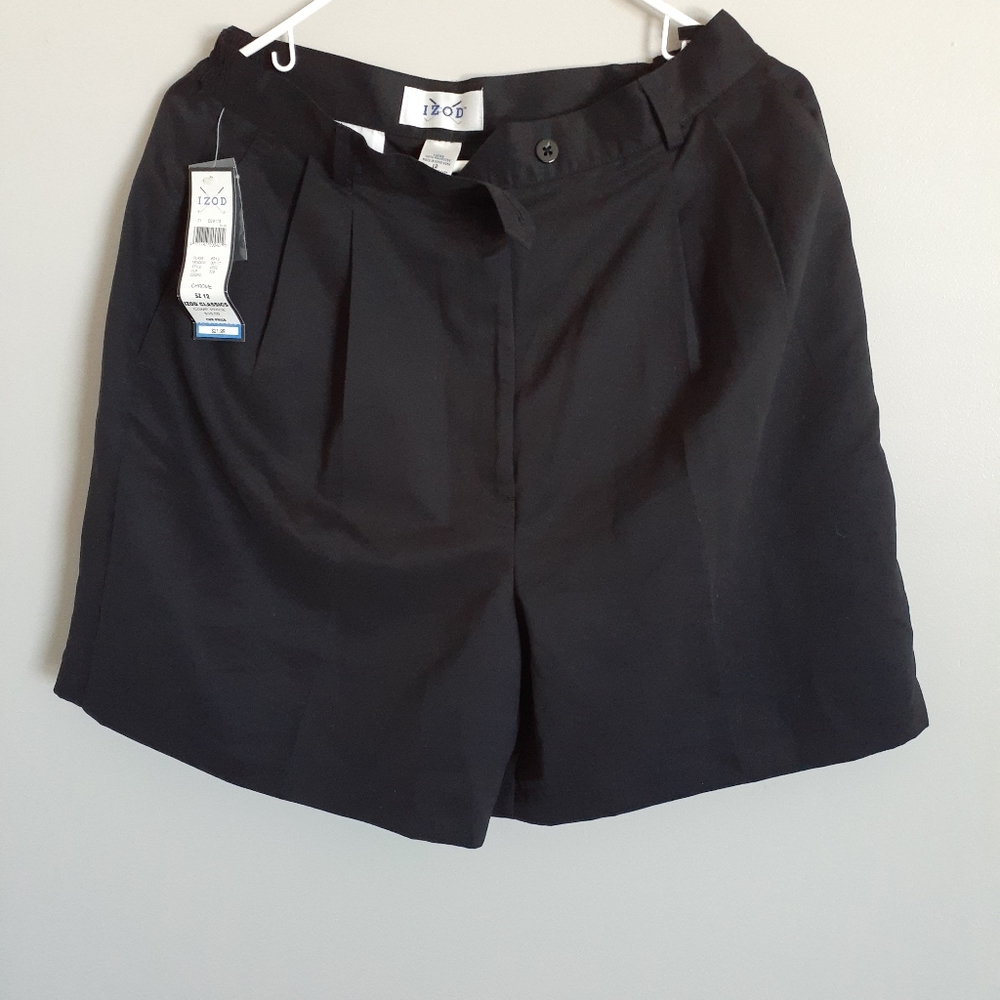 IZOD High Waist Pleated Golf Shorts, NWT, 12